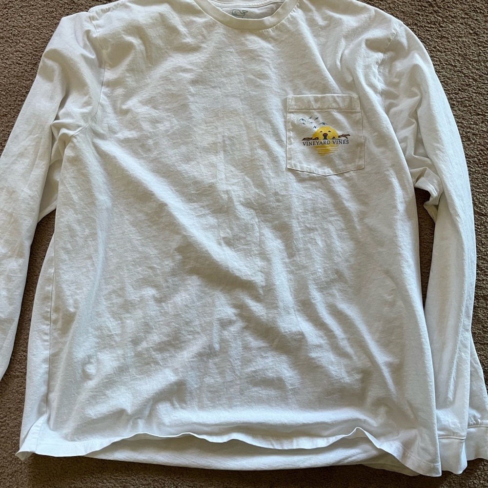 Vineyard Vines White Long Sleeve Tee